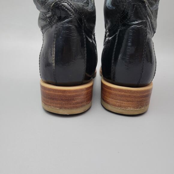 El General 1901 Men’s Cowboy Boots Size 9.5 Black Blue main image 5